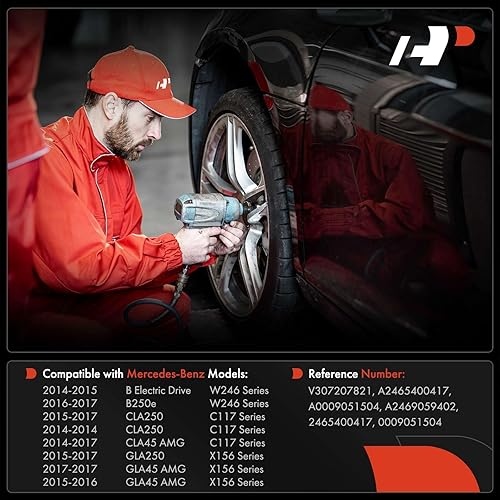 Miniatura 2 de A-Premium Sensor de velocidad de rueda trasera ABS para Mercedes-Benz - CLA250CLA45 AMG, GLA250GLA45 AMG, B250e, B Electric Drive, 2014 2015 2016