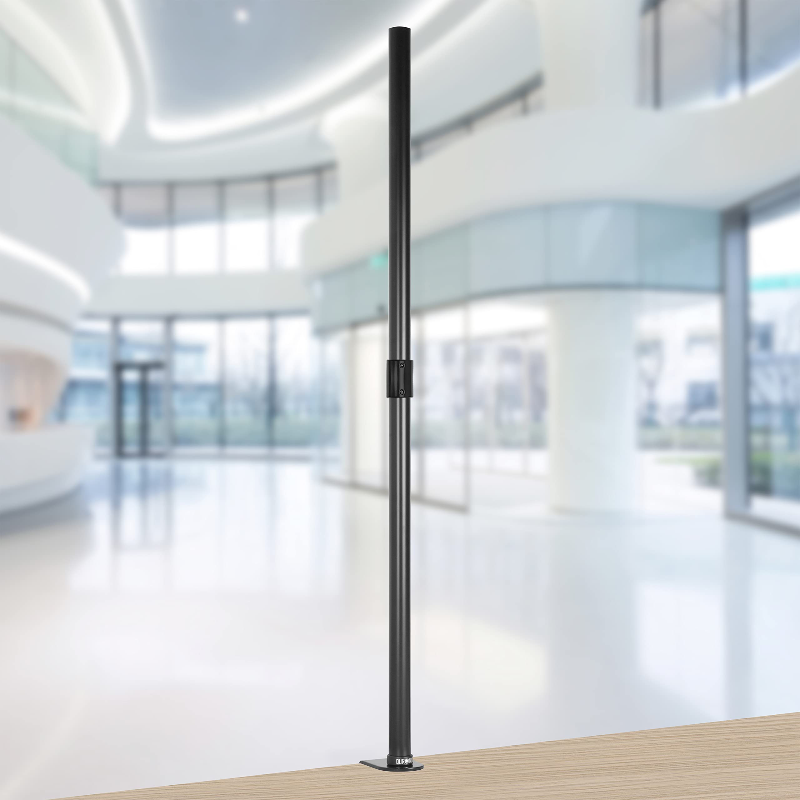 Duronic DM15 DM25 DM35 100cm Pole DMT100CM-POLE, Compatible with All Duronic Monitor Desk Mount Arms, Black Steel, Extra Long - Image 2