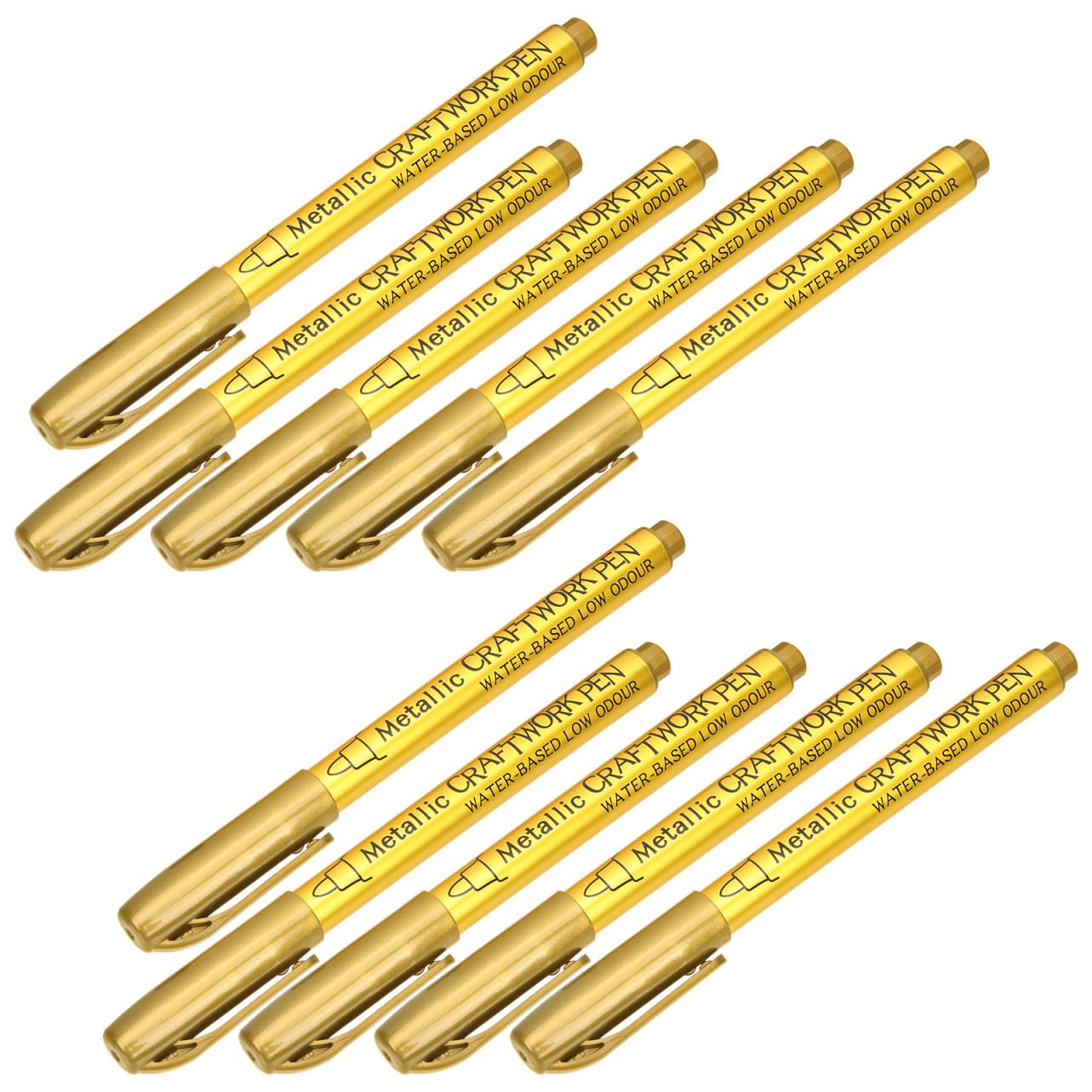 Lurrose 30pièces Marqueurs De Peinture Métalliques Pour Textile Bois Et Céramique Stylos à Peinture Pour Art Et Artisanat Effet De Séchage Rapide Écriture Confortable