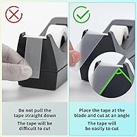 Vista 3 de OWLKELA - 12 rollos de cintas invisibles de 0.7 x 1000 pulgadas, cinta invisible con acabado mate, cinta translúcida empañada ideal para corrección