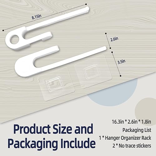 Miniatura 7 de Organizador de perchas, estante de almacenamiento para lavadora, apilador de montaje en pared para armario, lavandería, ahorro de espacio para