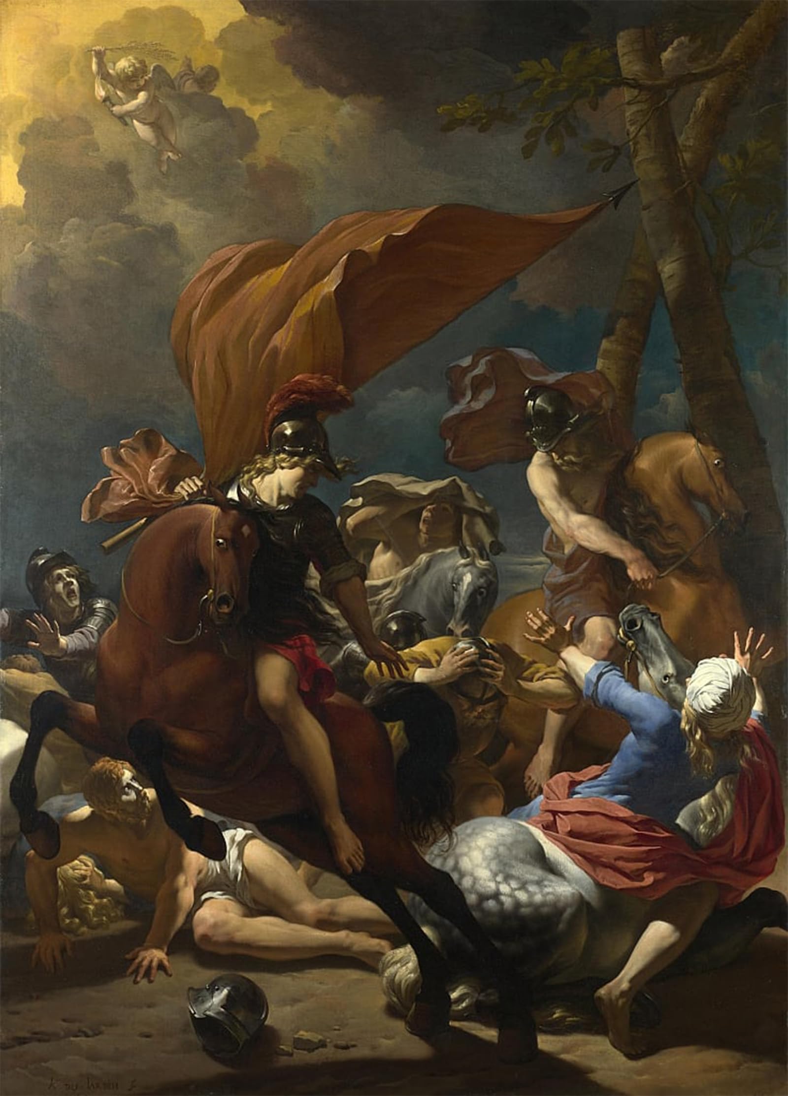 ARTXLXXBN Famous Painting Canvas Artwork Graffiti Print the Conversion of Saint Paul by Karel Dujardin Portrait Canvas Image for Home Decor 60x90cm
