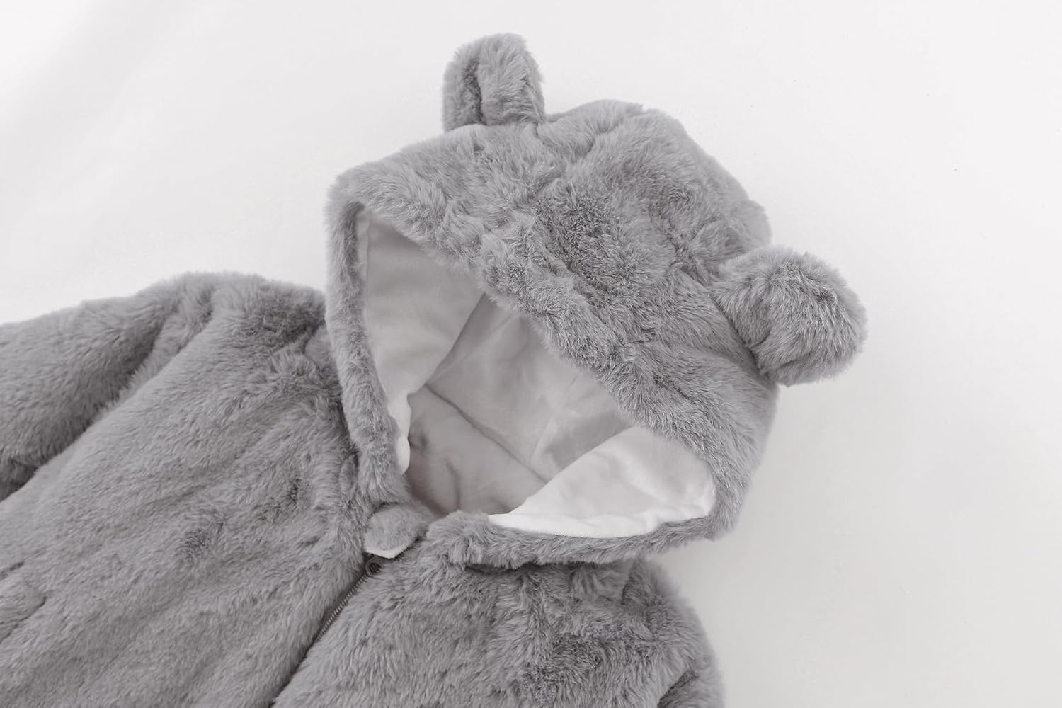 AIWUHE Toddler Fleece Jacket Winter Coat Boys Girls Hooded Fleece Warm Outwear 3D Ear Padded Zipper Jacket With Pockets 1-6Y - Image 4