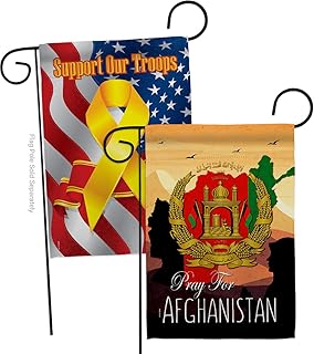Afghanistan We Pray Garden Flag Pack Support Stop War Kabul Taliban NATO United States Biden Stand Soldiers Our Troops House Decoration Banner Small Yard Gift Double-Sided, Made in USA