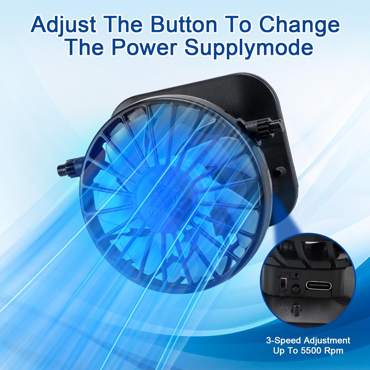 Solar Fan Hat, Wide Brim Sun Cap with 2 Solar Sun Protection Fans, USB and Solar Powered Fan Hat - Image 5