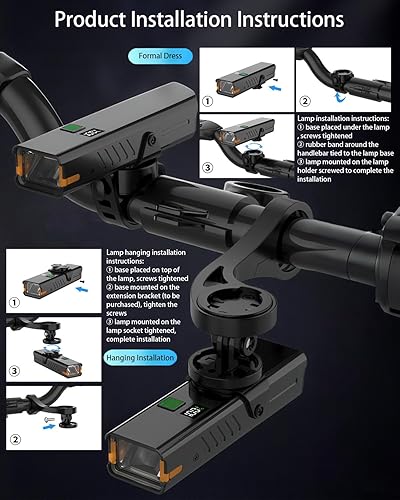 Miniatura 9 de Luces de bicicleta de 600 lúmenes. Faro de bicicleta recargable por USB. Faro de bicicleta de aleación de aluminio impermeable IPX6 para bicicletas
