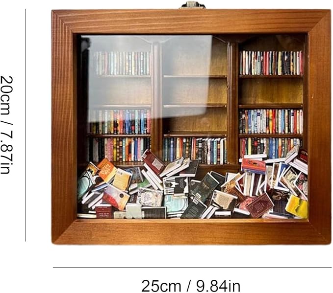 Handmade Anxiety Bookshelf With 200 mini books