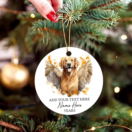 Vista 73 de Adorno conmemorativo personalizado de Bulldog Inglés – Alas de ángel, regalo de Navidad personalizado para perro, mamá y papá Adorno de Bulldog