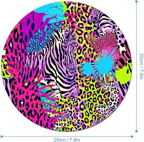 Miniatura 10 de Alfombrilla de mouse para mujer, decoración de oficina, alfombrilla de mouse de goma antideslizante redonda (cinta rosa para cáncer de mama)