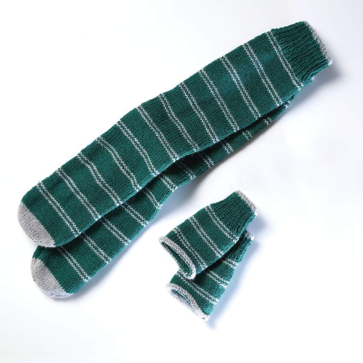 Hogwarts Slytherin Slouch Socks and Mittens Knitting Kit | Harry Potter Wizarding World Knitting Kits