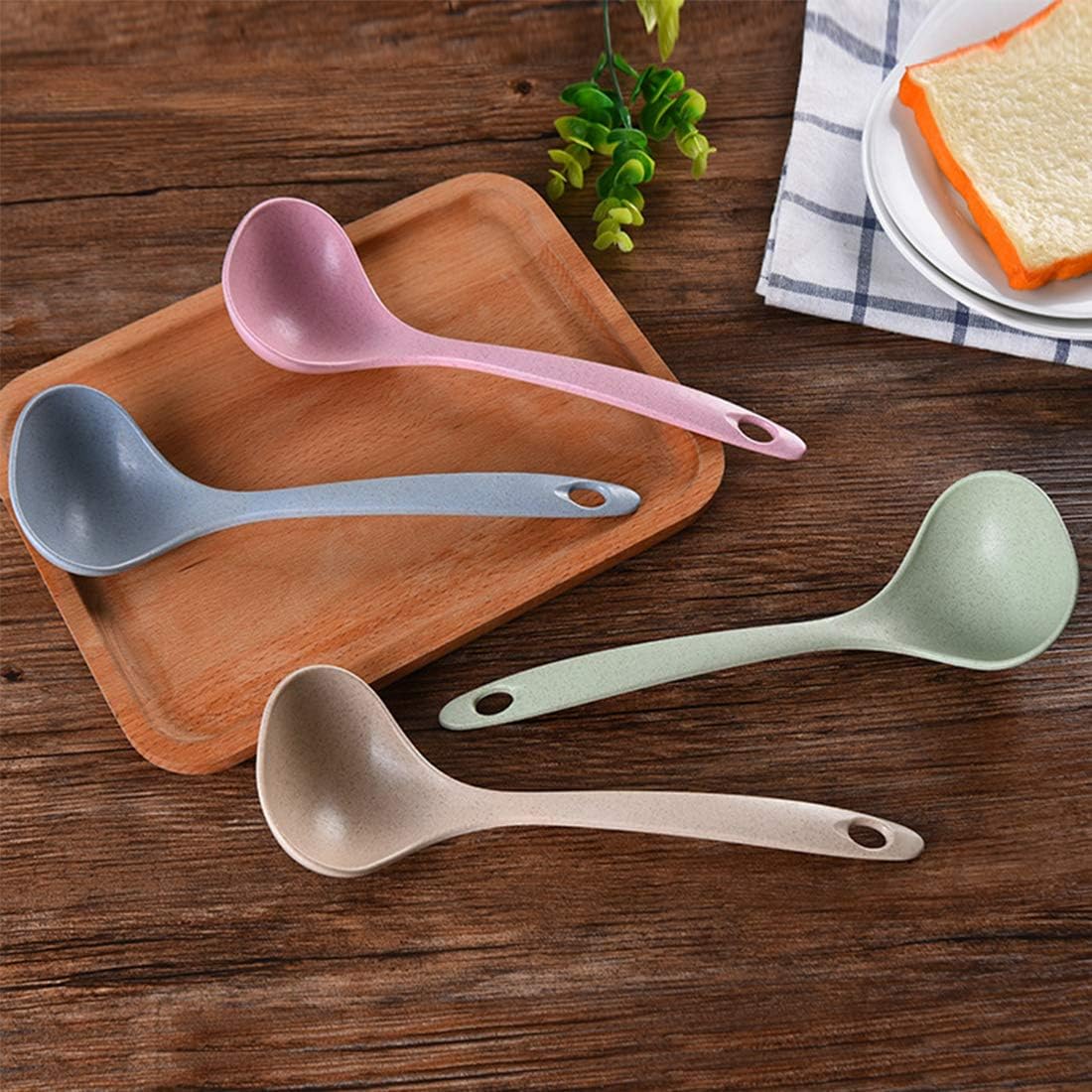 Gourmac Cobalt Blue Melamine Ladle - 7.5 Inches, Heat Resistant & Dishwasher Safe