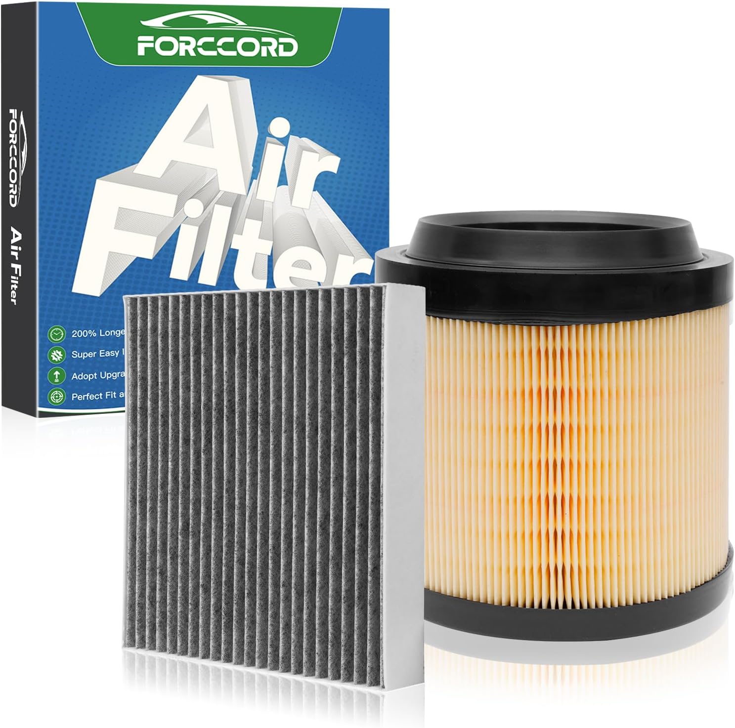 Cabin&Engine Air Filter Fit for Ford Bronco 2026-2021 (2.3L 2.7L) includes Activated Carbon Replacement for CF12772 MB3G-9601AA Air Filter Combo Set Car Accessories