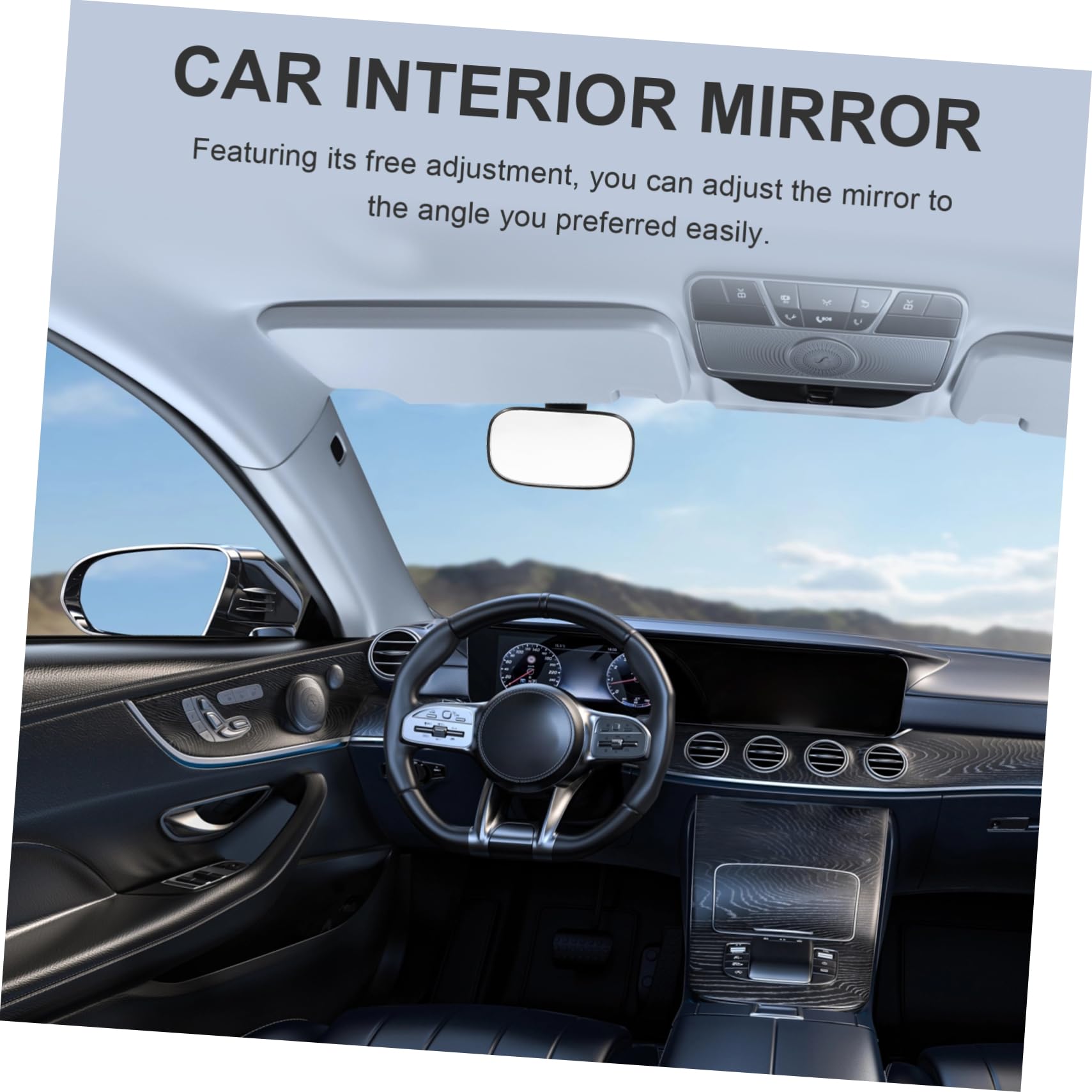 Cabilock Backseat Mirror Clip Clear View Car Rearview Mirror for Observation Wide Angle Convex Design for Safe Backseat Monitoring for Parents The Go