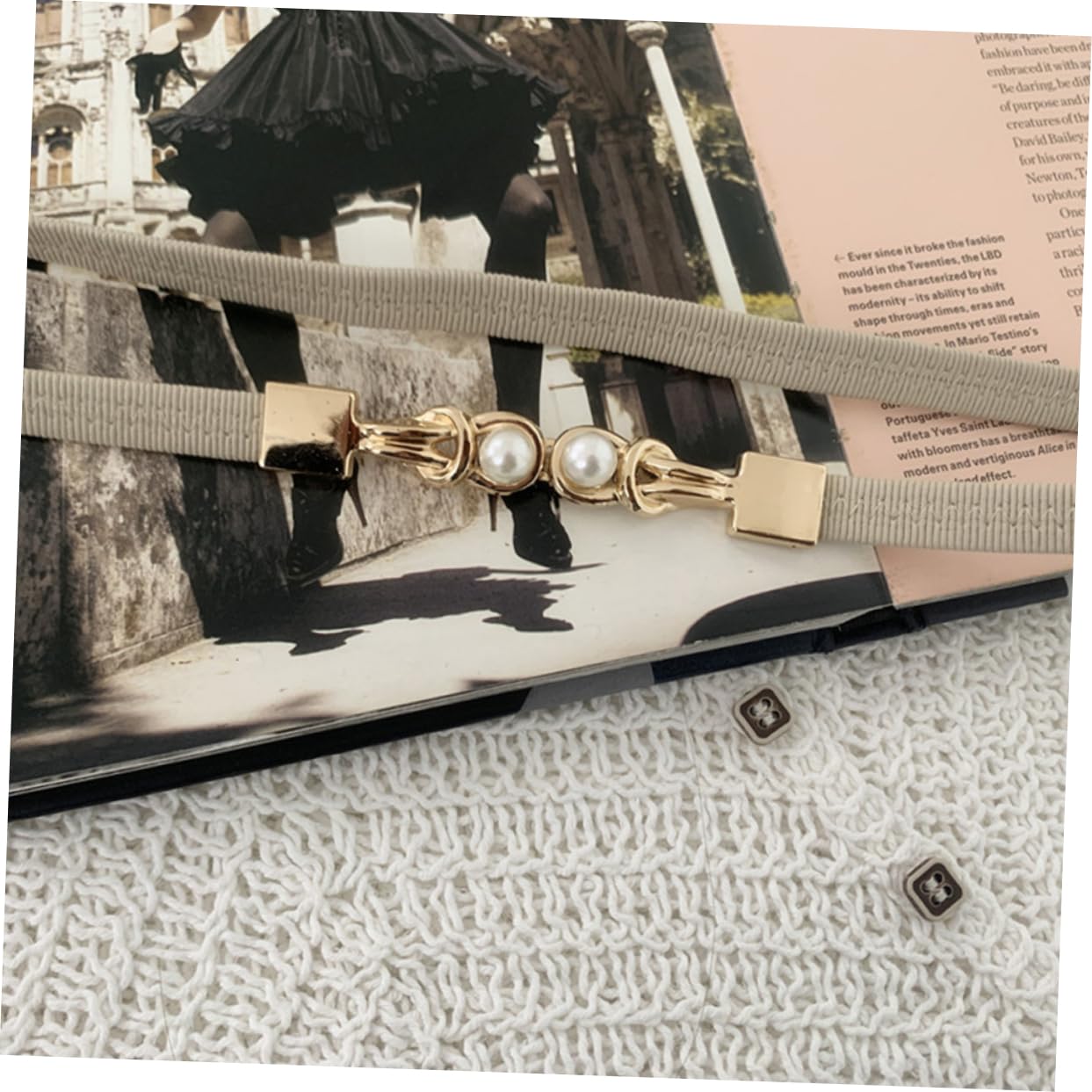 Holibanna 2pcs Imitation Decorative Belts for Women Slim Casual Waistbands Buckle Versatile Fashion Accessories for and Skirts for All Occasions