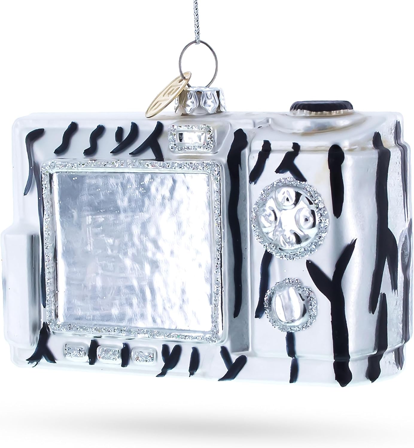 Classic Camera for Photography Enthusiasts Glass Christmas Ornament