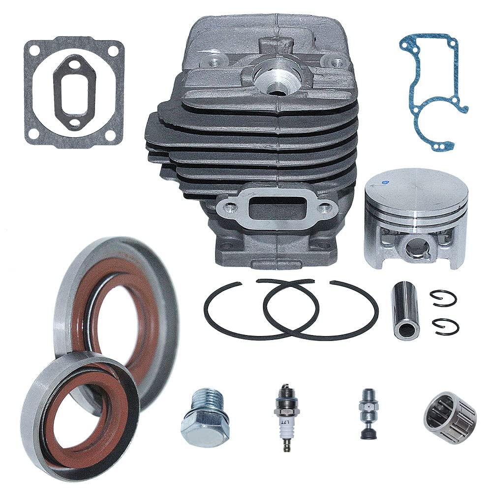 Kit de pistón de Cilindro de 46mm Compatible con Stihl 028AV 028, Kit de Junta de Sello de Aceite de bujía de Motosierra, Herramientas de jardín, Piezas de Repuesto