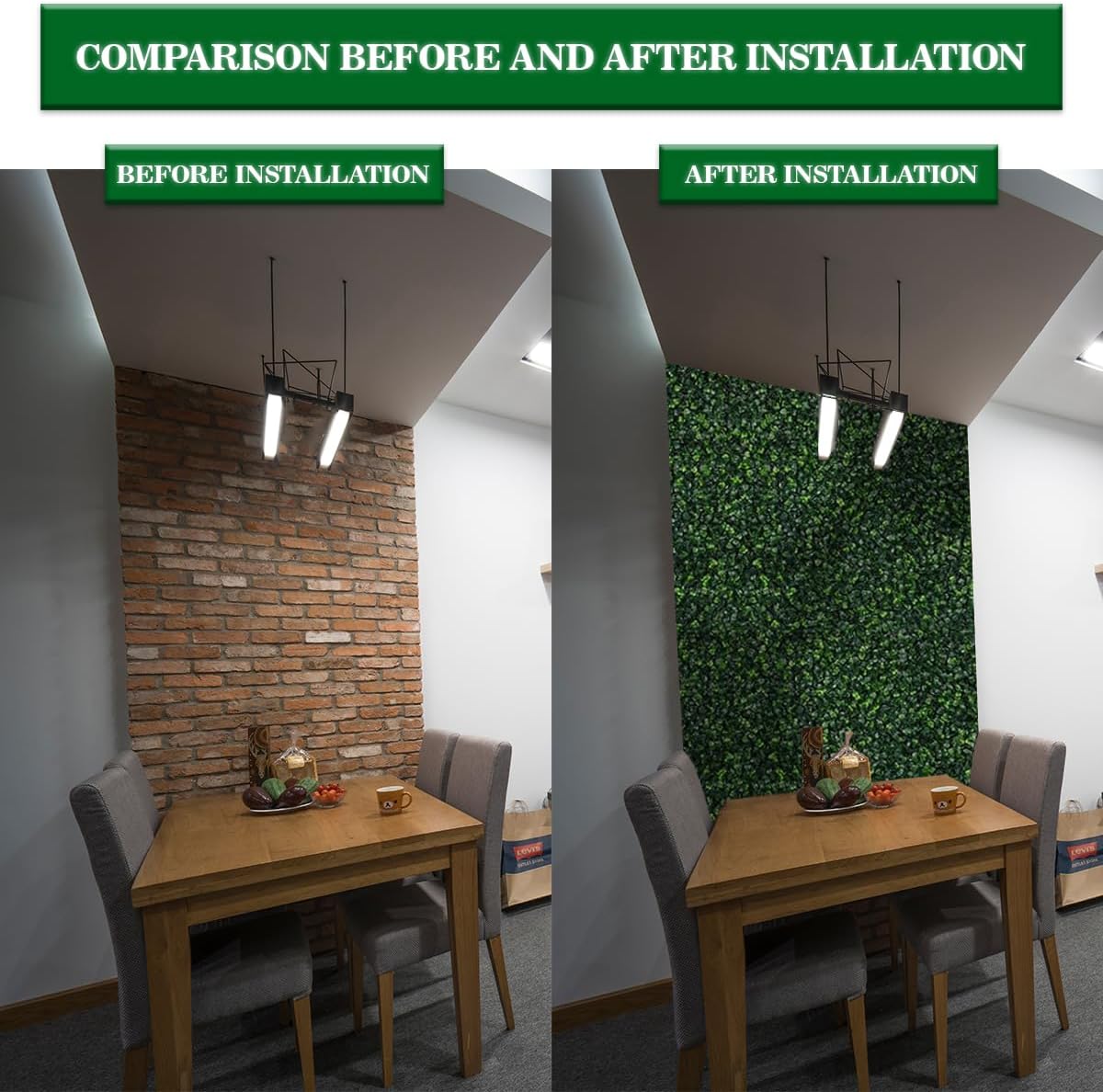 Artificial Grass Wall Panels Backdrop 24 Pieces 10"x10" (16.2 sqft) Artificial Boxwood Panels for Interior Wall Decor Fence Privacy Screen Turf Grass Backyard Decor Flower Backdrop