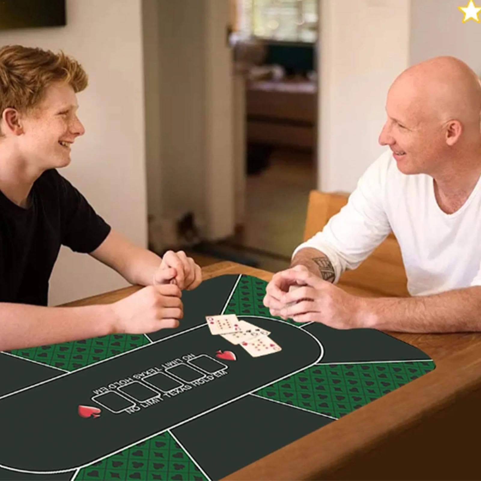 Nappe de table - Nappe de poker - Grand tapis de table - 120 x 60 cm - Antidérapants - Tapis de table de poker pour poker Texas Holdem - Jeux de cartes