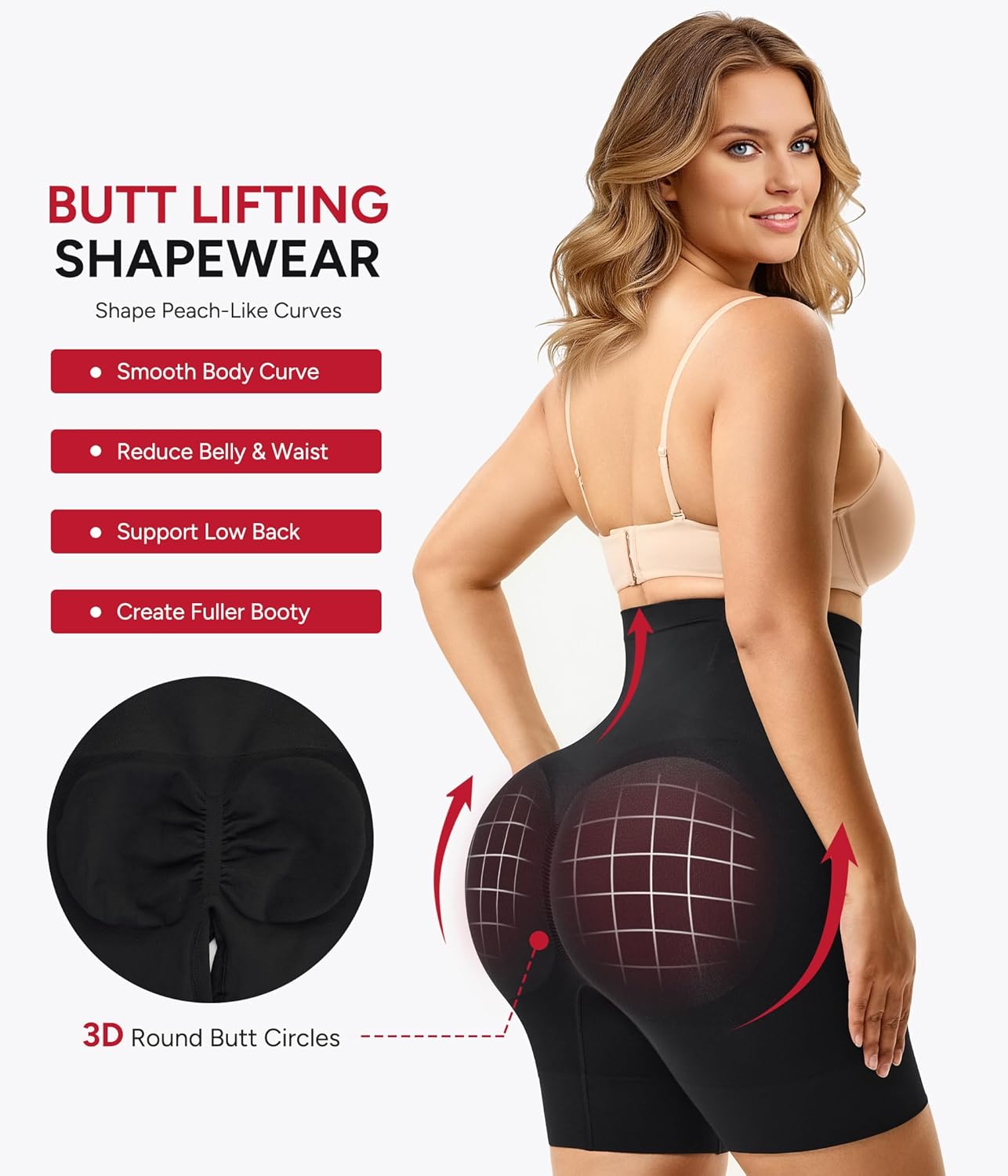Nebility Shapewear Tummy Control Underwear for Women High Waisted Butt Lifting Panties Body Shaper Shapewear Shorts - Image 5