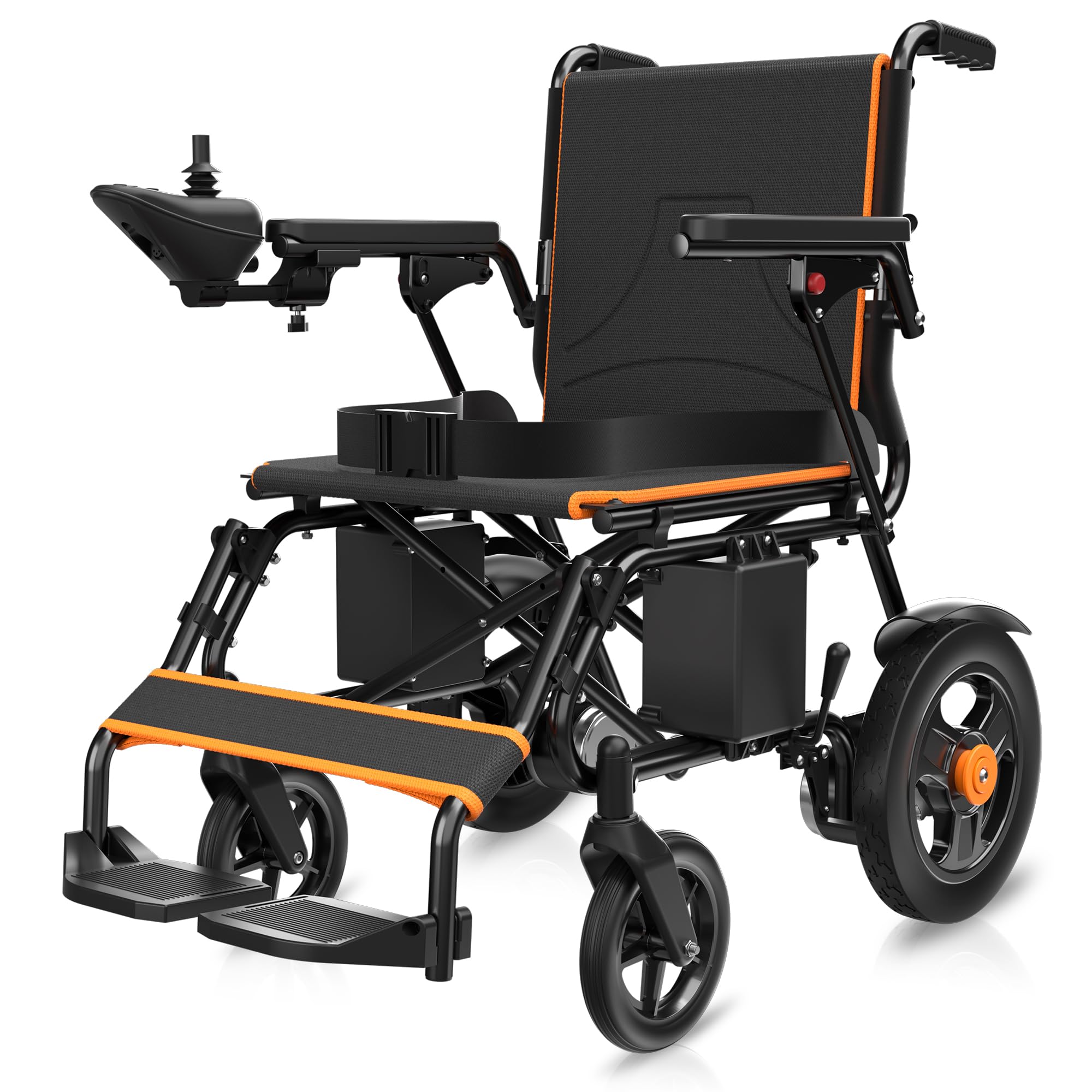 Electric Wheelchair for Adults, Lightweight and Foldable,15 Miles Long Travel Range, All Terrain Motorized Wheelchair for Seniors Portable