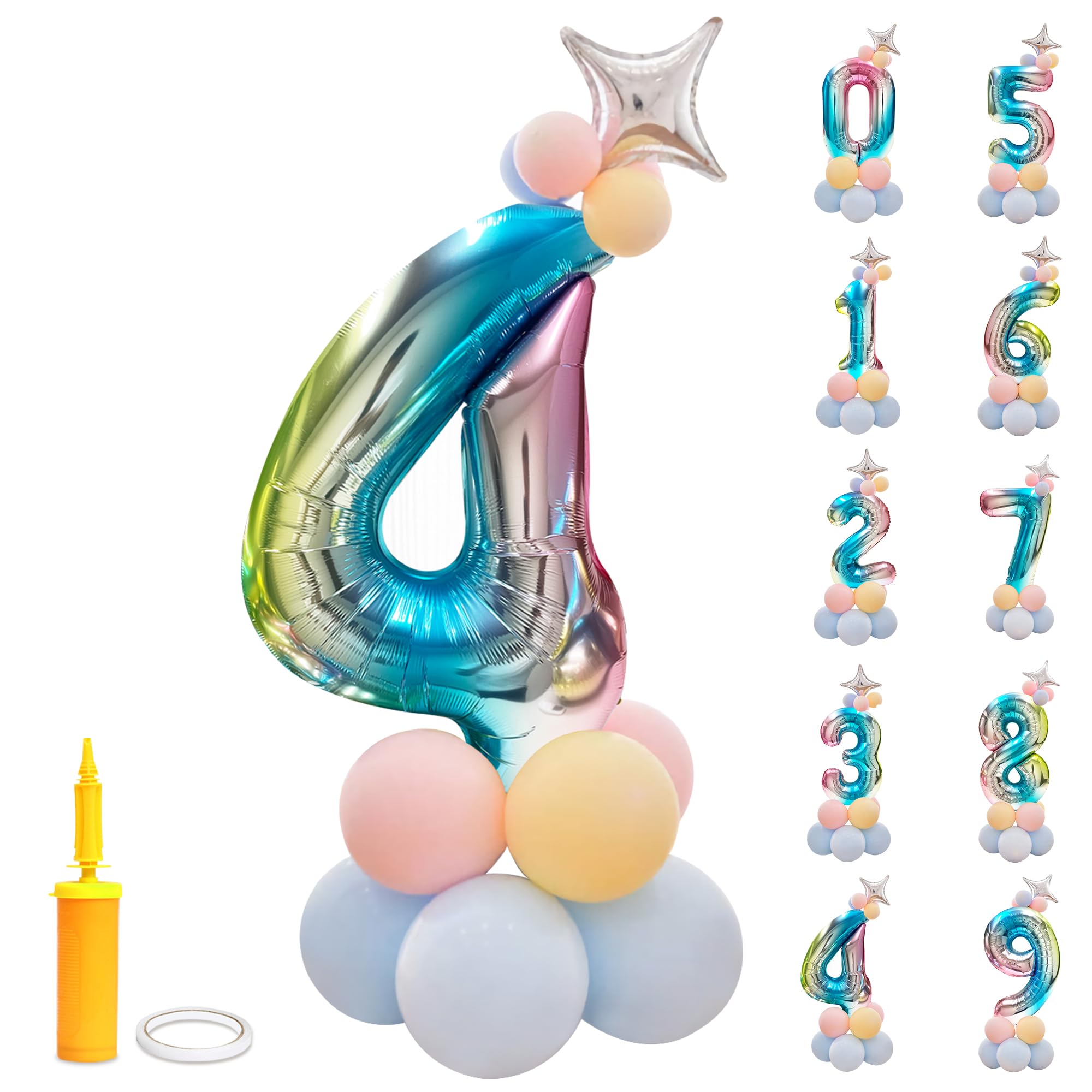 Amazon | 数字バルーン 誕生日 飾り付け 空気入れ付き バースデー