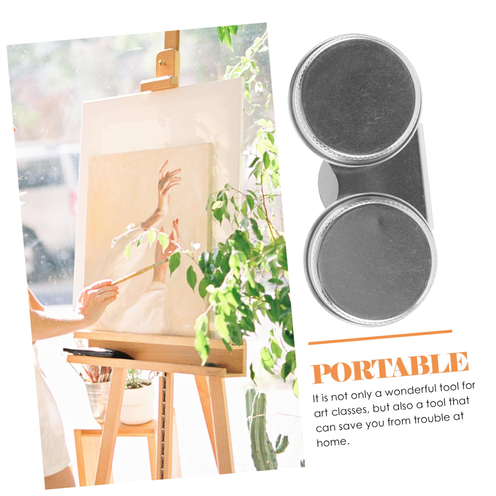 IWOWHERO Artists Palette Clip Container Cup Palette Cup Lid Brush Cleaning Pot