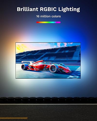 Miniatura 5 de Lytmi Retroiluminación LED para TV con HDMI 2.0 Sync Stick Inmersiva RGBIC Retroiluminación para televisores de 25 a 55 pulgadas Plug and Play Tiras