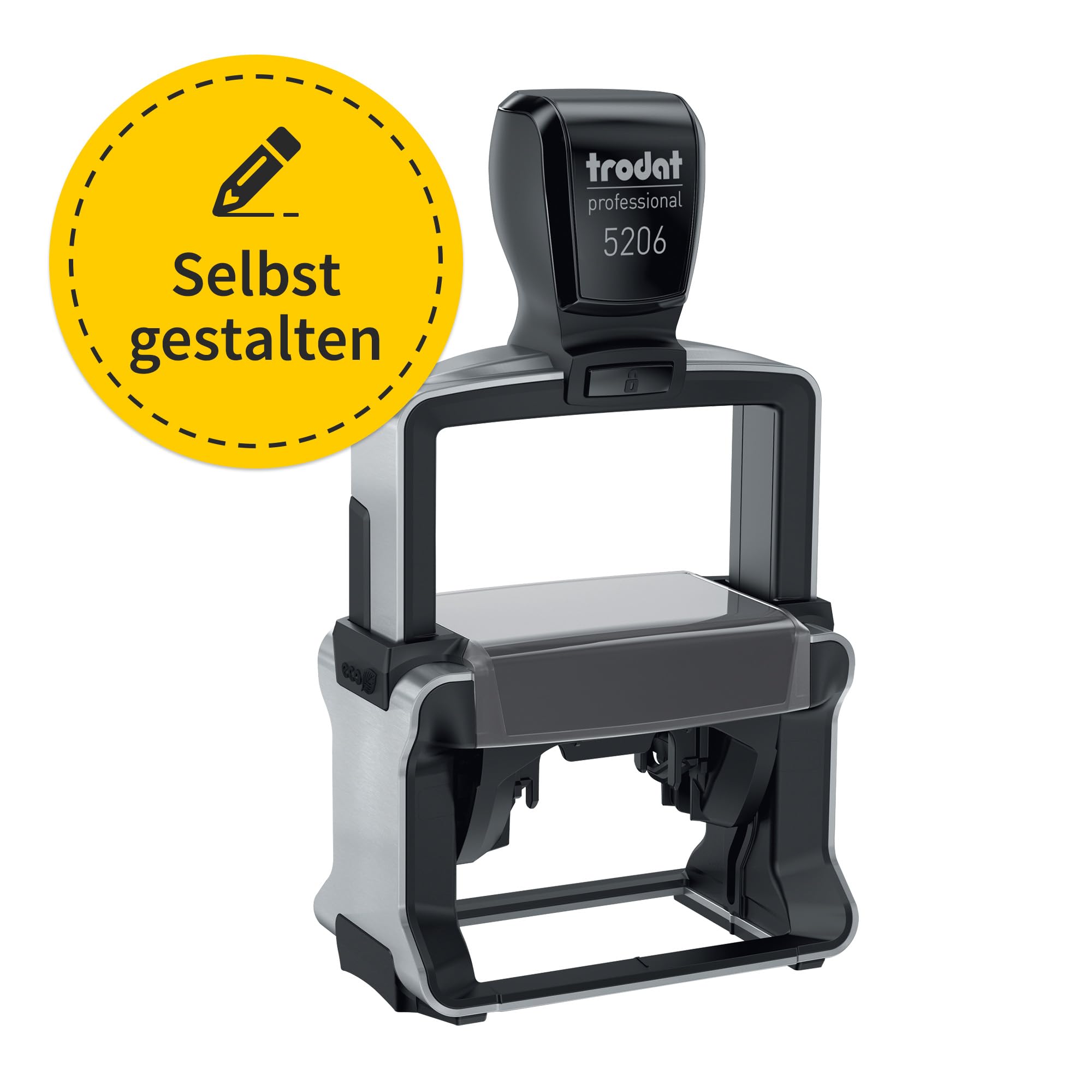 Trodat Professional 5206 Firmenstempel 56x33mm - 5 Zeilen | Trodat Professional 5206 Firmenstempel, 56x33mm, personalisierbar mit Text und Logo, Adressstempel, Firmenstempel