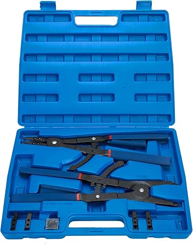 8MILELAKE Alicates de anillo de presión de alta resistencia de 16 pulgadas Alicates externos e internos, rectos, puntas de 45, 90