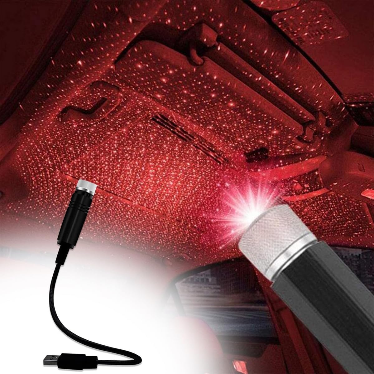 Amazon.co.jp: 1個 赤い壁取り付け用燭台 レッドライト付き ミニLED 