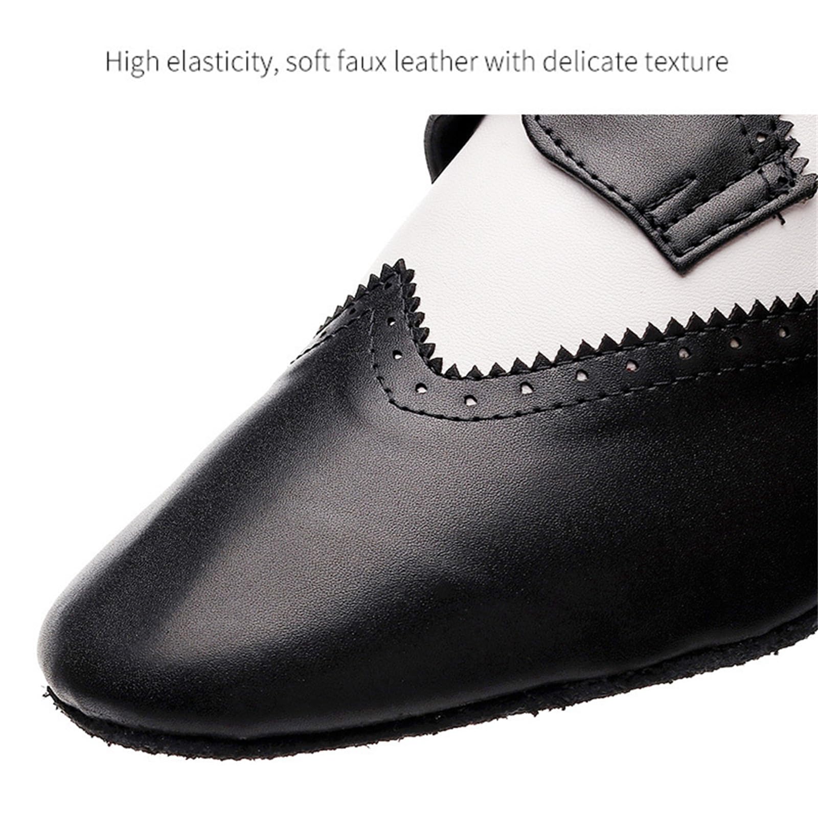 Buty do tańca dla mężczyzn Skórzane podeszwy Niski obcas Oxford