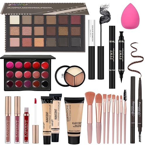 Miniatura 12 de Kit de maquillaje para adolescentes, juego de maquillaje para mujeres, adolescentes, kit completo de maquillaje, sombra de ojos, maquillajes, juegos