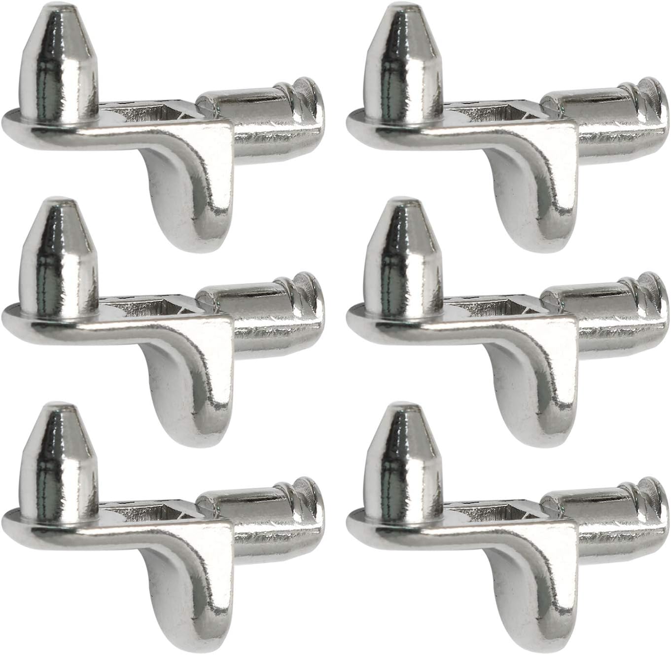 HJ Garden 10PCS Shelf Support Peg Furniture Cabinet Shelf L-Shaped Support Bracket Pegs with Pin for Kitchen Furniture Book Shelves Supplies