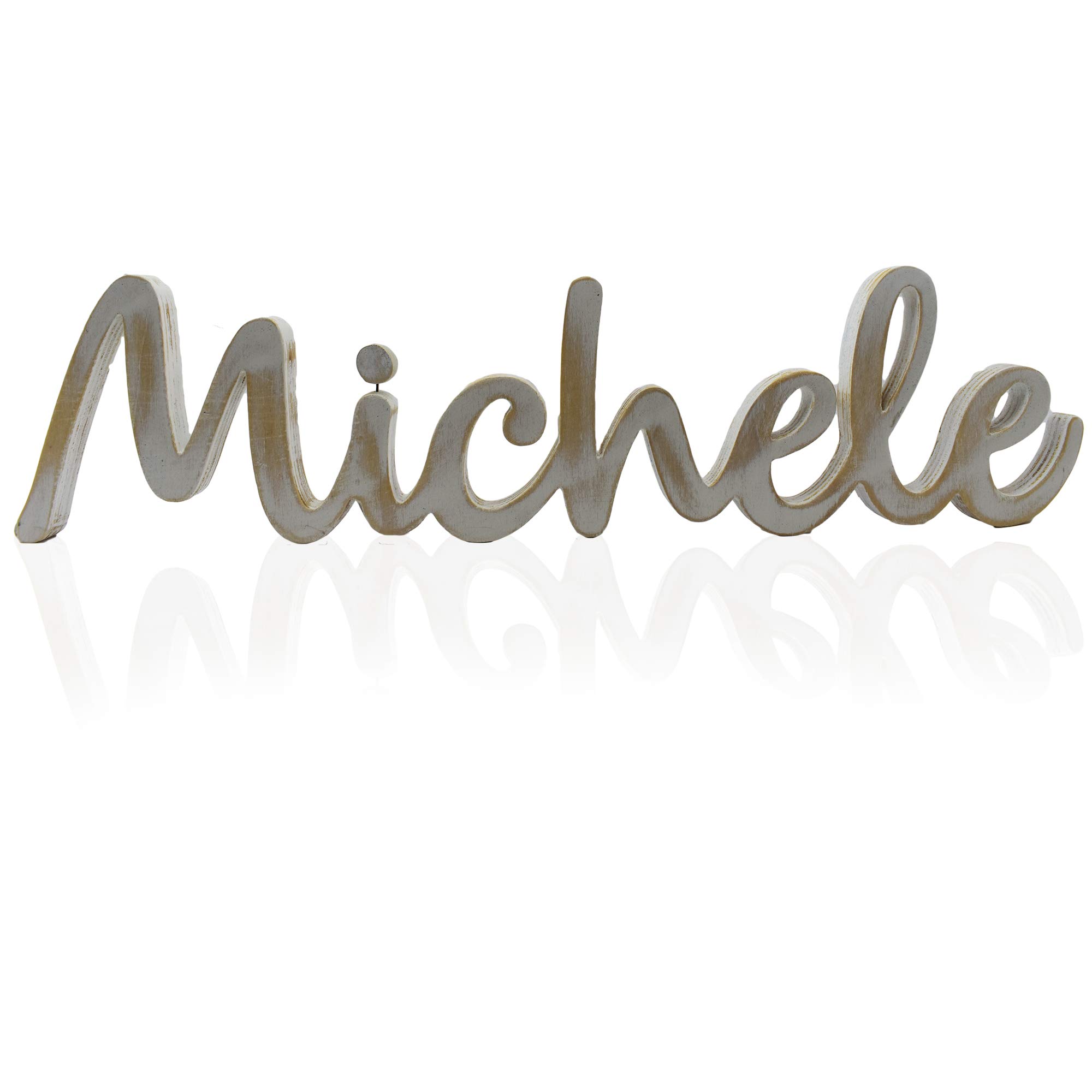 Nome Lettere Scritta in legno di pioppo spessore 20mm altezza 25cm larghezza 55cm finitura grezza o shabby RAGALO GADGET COMPLEANNO NASCITA BATTESIMO COMUNIONE CRESIMA NEONATO MATRIMONIO