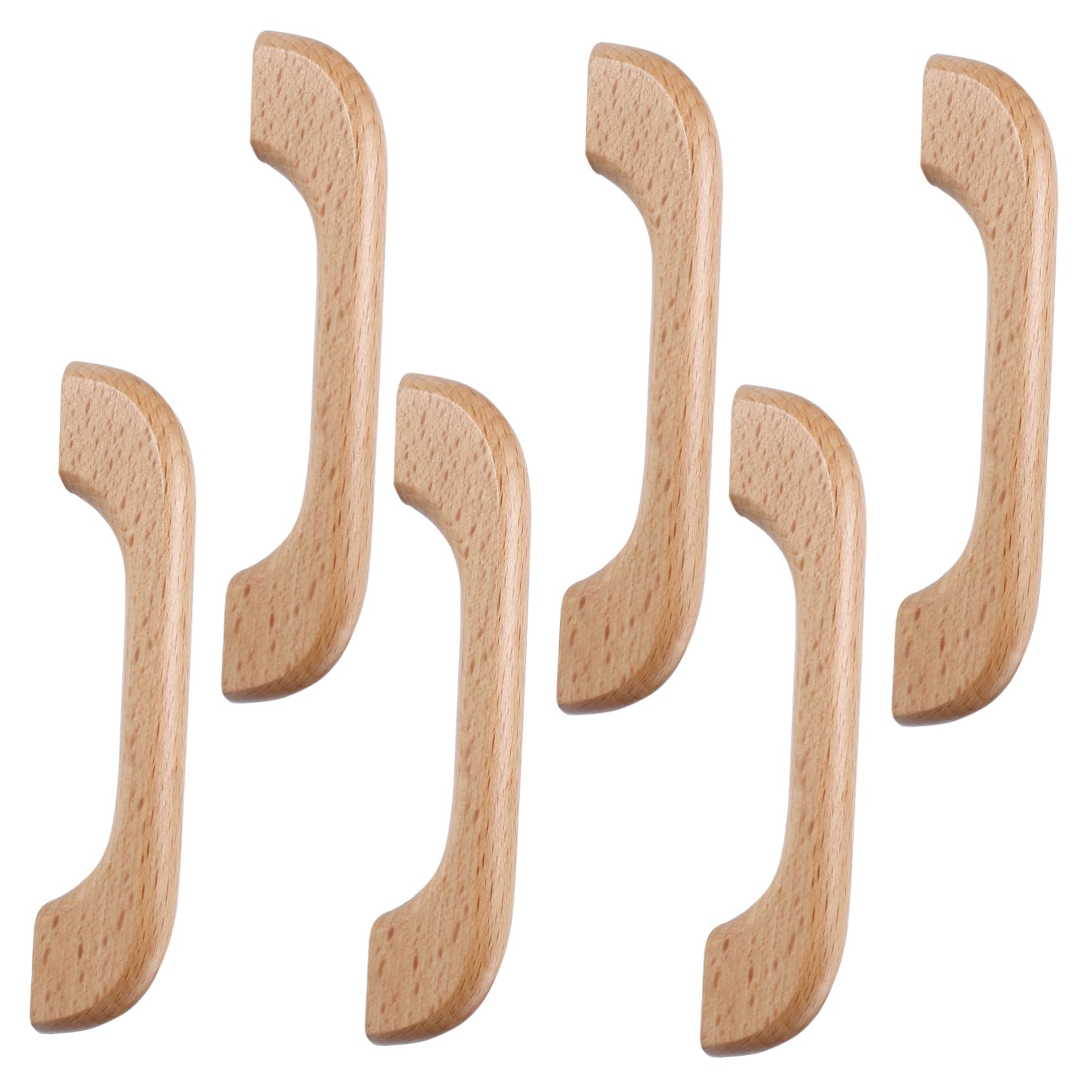 Toddmomy Poignées de Meuble en Bois 96mm, Lot de 6, Marron