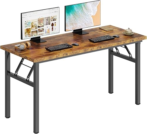 Miniatura 87 de DlandHome Escritorio plegable pequeño de 31.5 pulgadas, escritorio de computadora para oficina en casa, mesa plegable para espacios pequeños, no