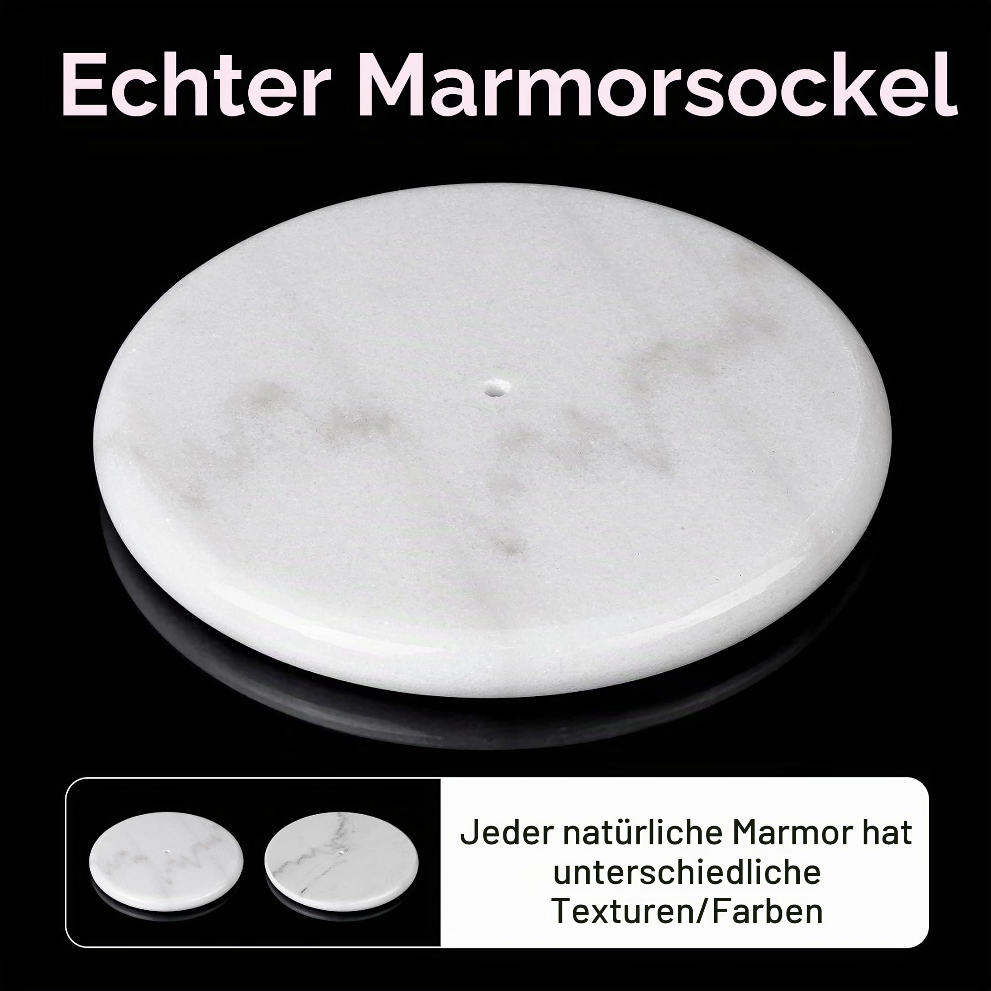 KES Toilettenpapierhalter Stehend Klopapierhalter Freistehend Marmor Basis | Schwarz Matt WC Rollenhalter Klorollenhalter Für Badezimmer, Edelstahl SUS304, BPH284S1-BK
