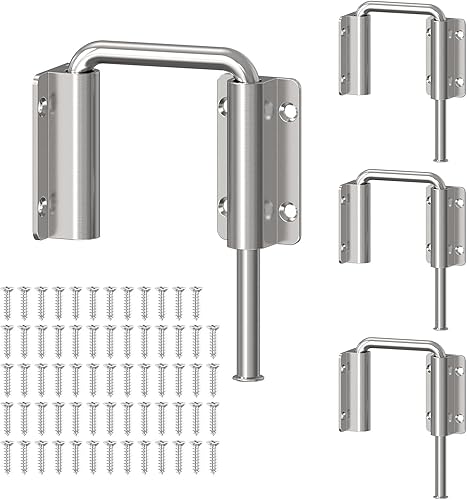 Miniatura 15 de Nueva Cerradura de Bucle para Puerta Corrediza de Patio - Pestillo de Bucle en Forma de U de 2-3/8 Pulgadas, Cerradura de Seguridad para Hogar