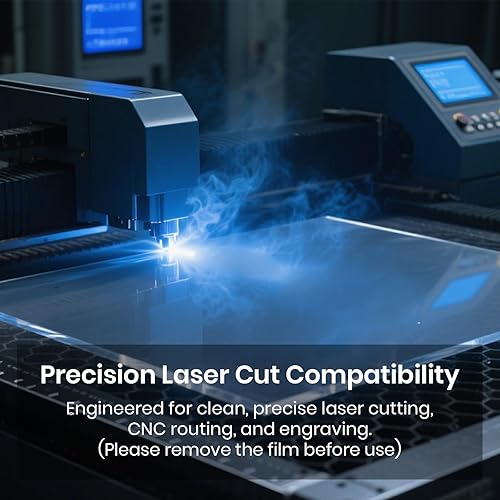 Miniatura 10 de Plexiglás de hoja acrílica transparente de 12 x 12 pulgadas, 18 pulgadas de grosor uso para proyectos de manualidades, letreros, proyectos de