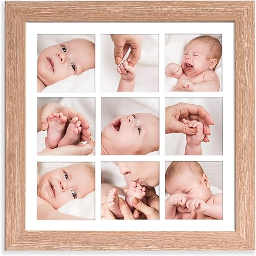 Vista 107 de YK Artwood Impresiones en lienzo personalizadas con tus fotos, marco de collage de 9 fotos, marco personalizado de 16 x 16 pulgadas, marco moderno