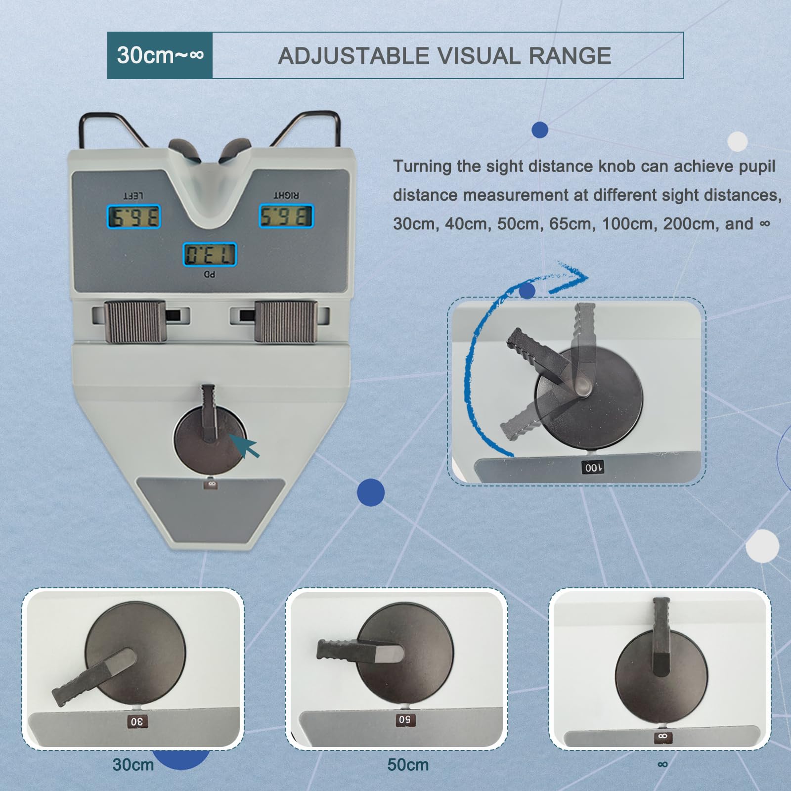 Optique Clinique Ophtalmologie Numérique Pd-Meter Pupilomètre Télémètre