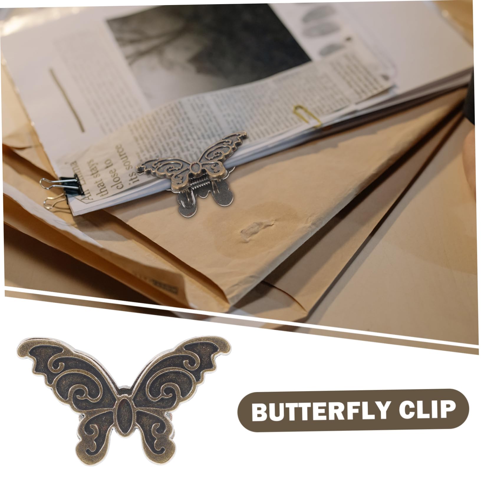 ARTIBETTER 4 Sätze Schmetterlingsclip Name Clips Büroklammern Groß Tagebuchclip Geldscheinklammer Aus Metall Tagebuchklammern Aus Metall Ausweisclip Bill Clip Zinklegierung 4 Stück * 4