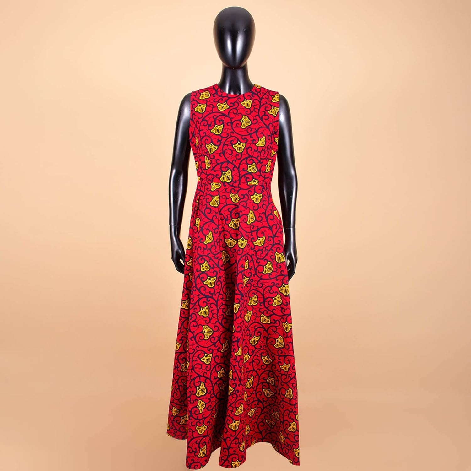 African Dashiki Dresses for Women Customized Sleeveless Floor-Length Dress Ankara Cotton Dress - Image 2