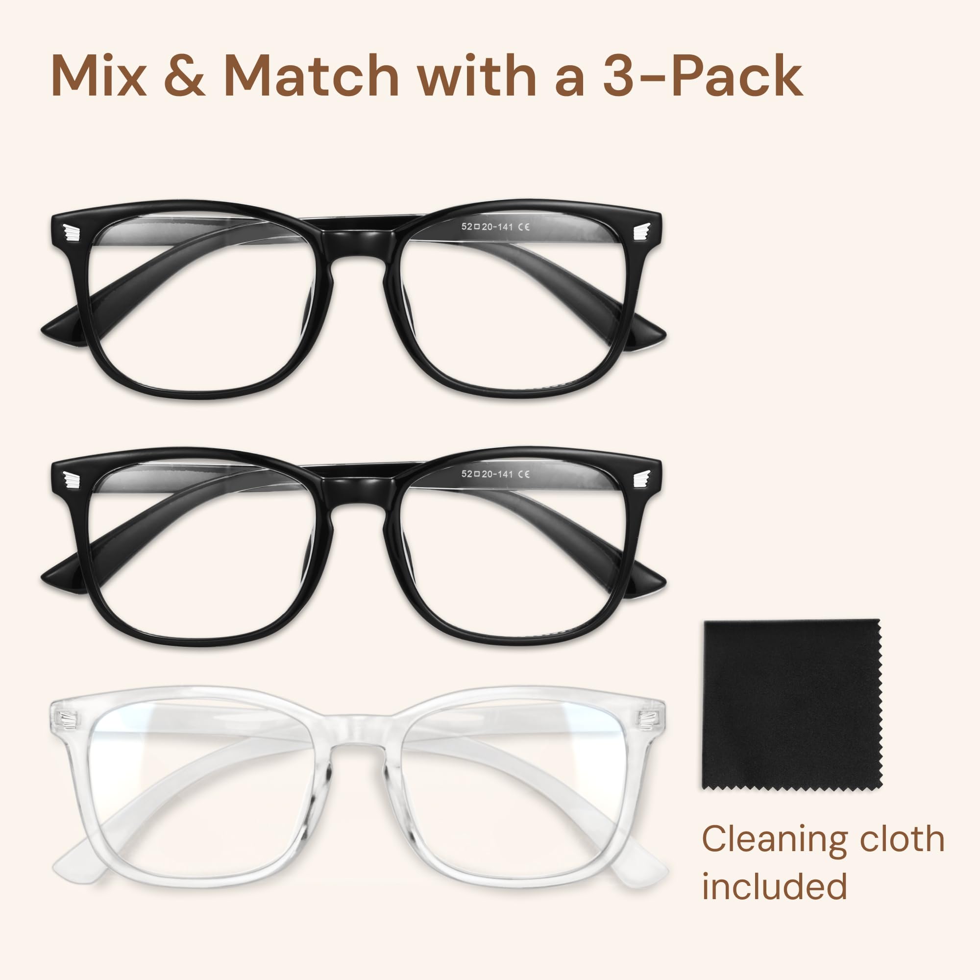 Gaoye Occhiali con blocco della luce blu – Occhiali da vista finti quadrati alla moda, anti raggi UV, occhiali da gioco per computer, occhiali blu per donne/uomini