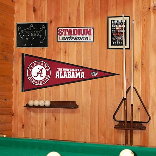 Miniatura 2 de College Flags & Banners Co. Bandera de banderín con logotipo de la Universidad de Alabama Crimson Tide Circle