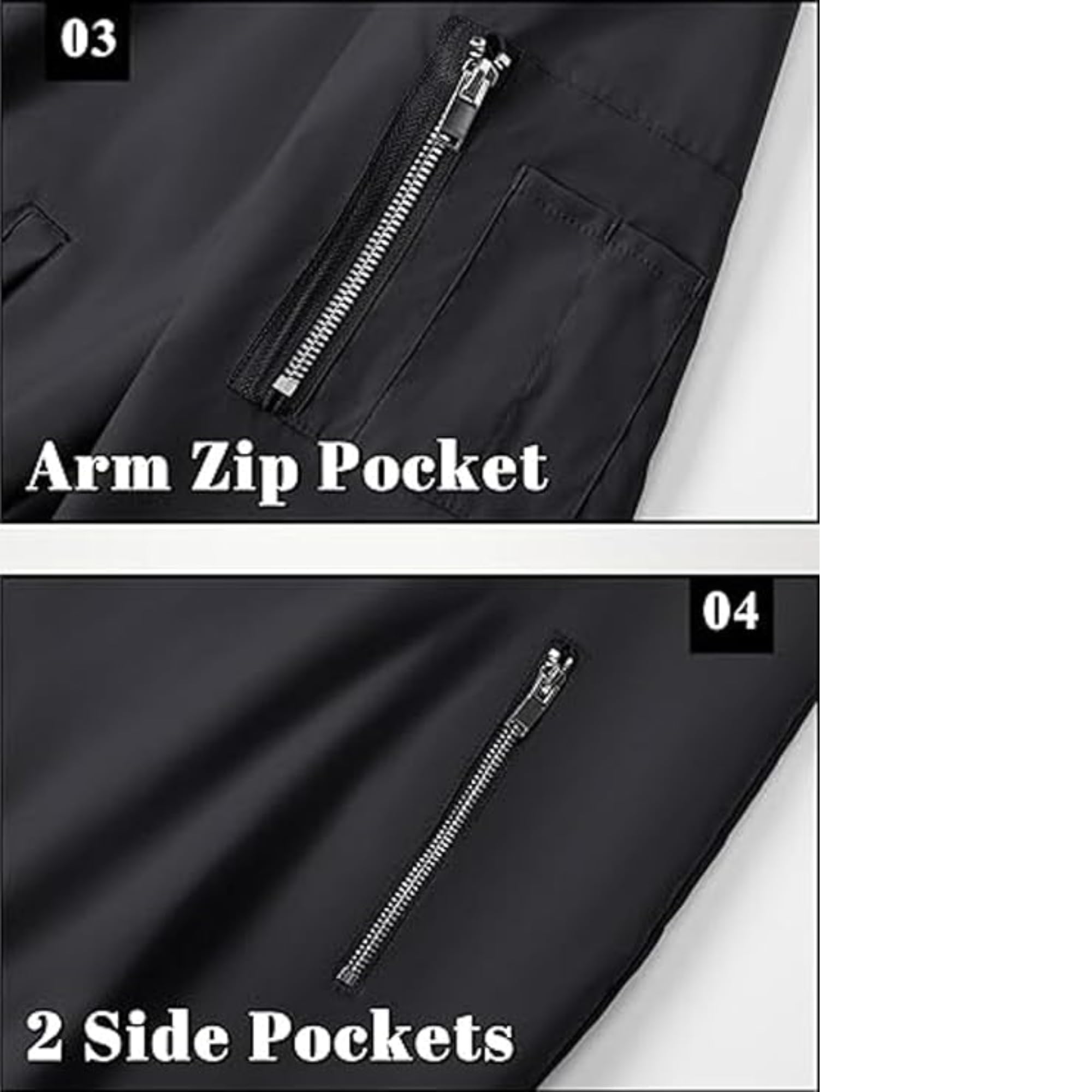 MIA FASHION Winter Jacket For Men Puffer Jacket, Lightweight Transition Jacket Nylon Quilted standard length Puffer Jacket Full Sleeve Monsoon Jackets For Men. (Black, Size-L) 4