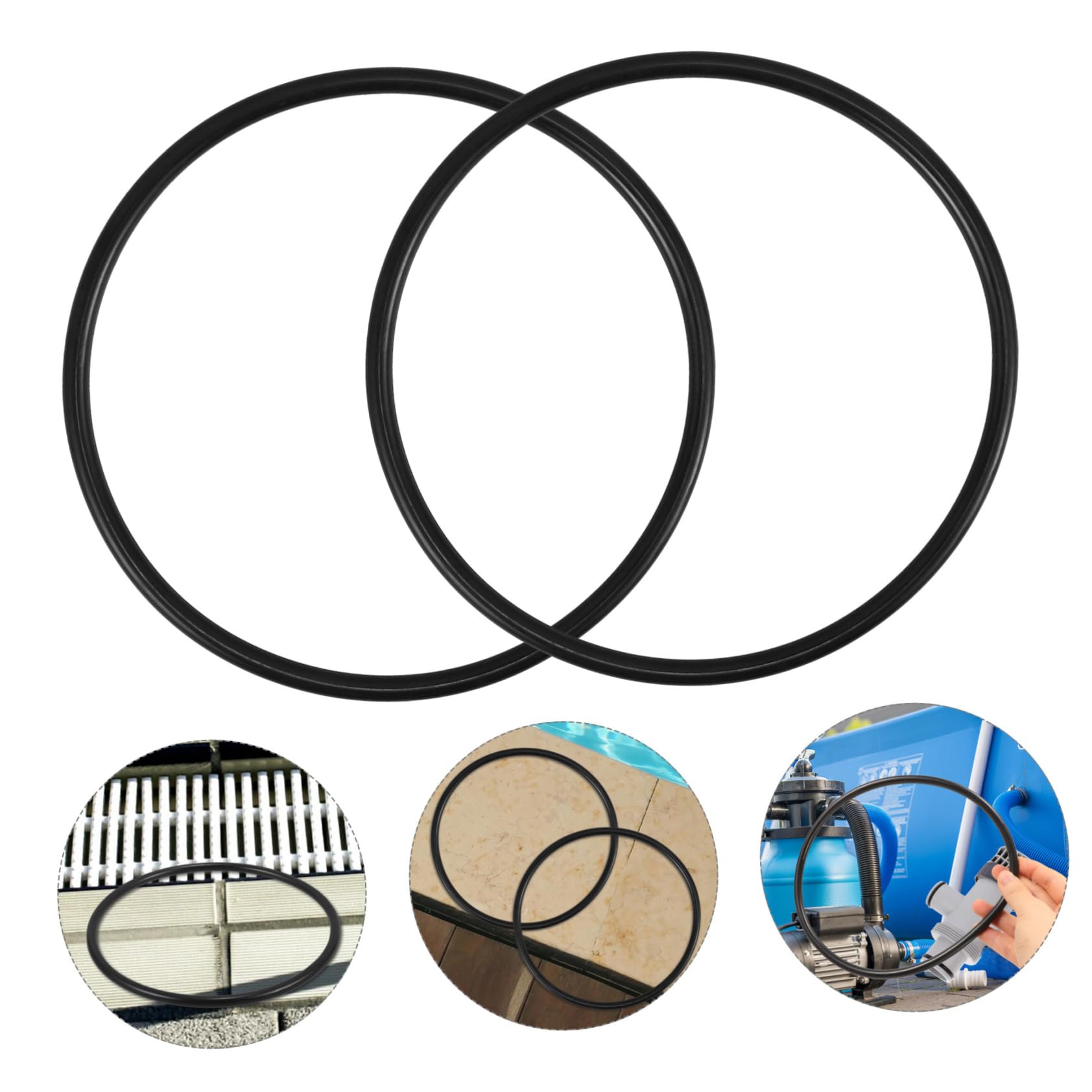 Toddmomy 10 Piezas Anillo de Sellado de la Tapa de la Bomba Anillo de Bomba de Filtro Anillos de Sellado del Filtro selladores de filtros para Piscinas Partes del Filtro Caucho Black