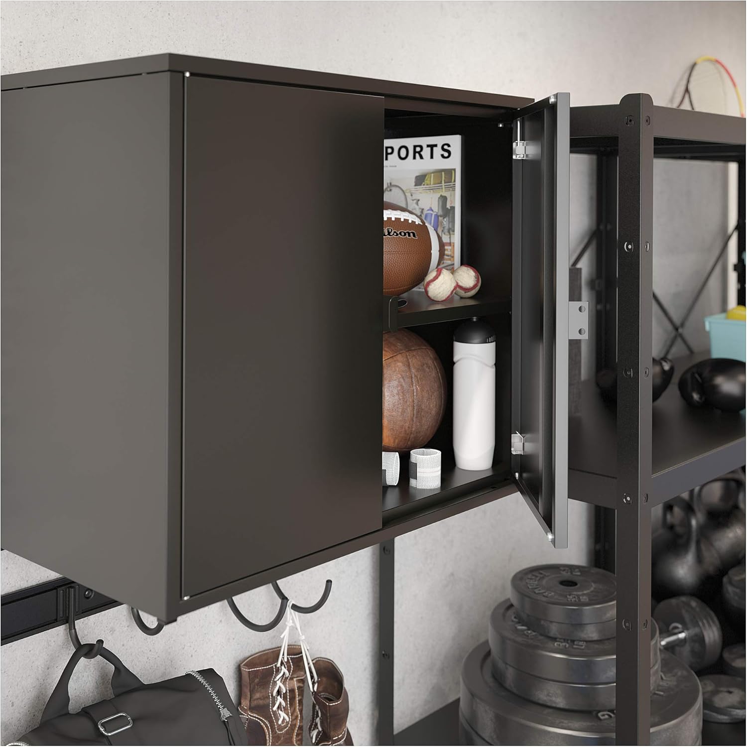 BROR cabinet with 2 doors, 76x40x66 cm, black