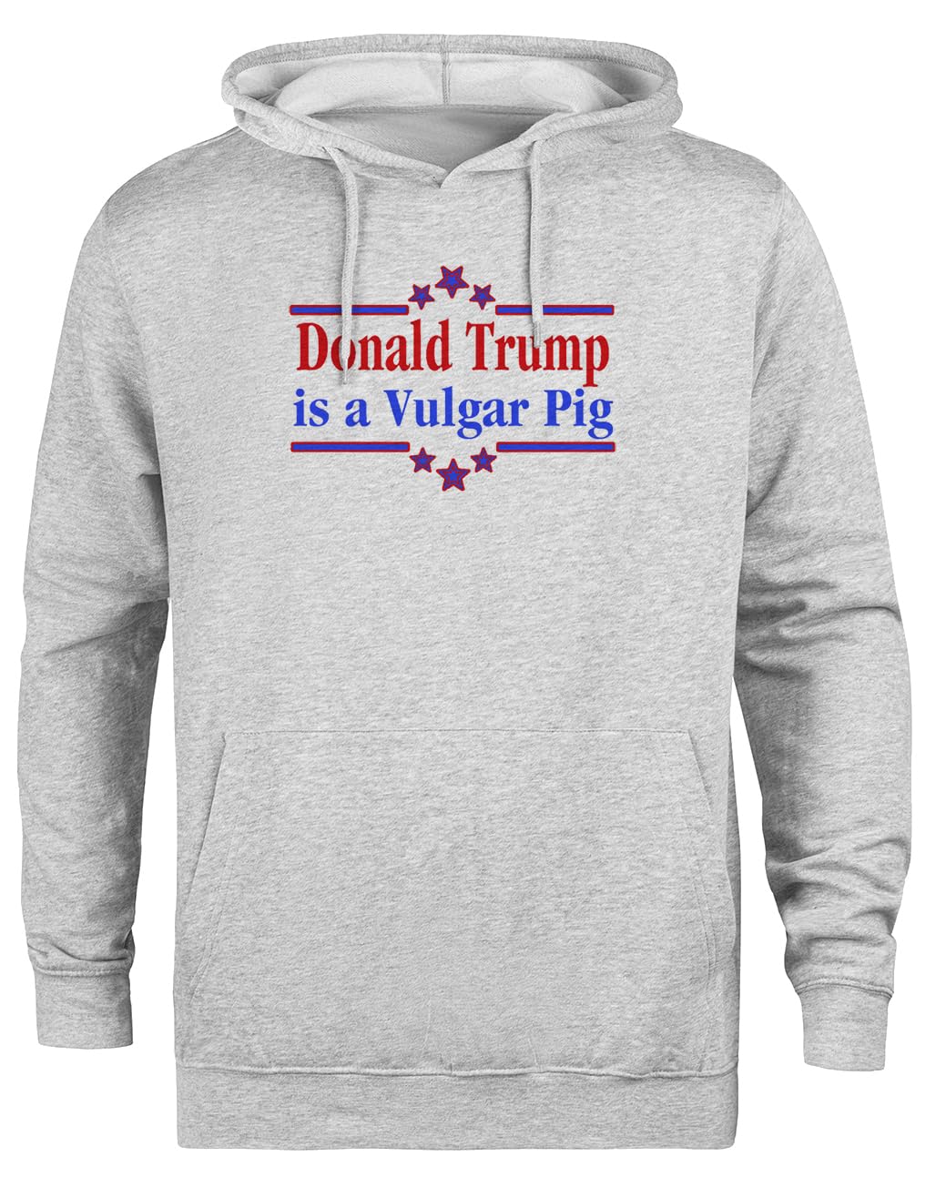 Donald Trump Is A Vulgar Pig Felpa Grigia Unisex Eco-Friendly Unisex Grey Hoodie Eco-Friendly Hooded Jacket