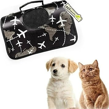 Pet Monastry? Breathable Barrel Printed Sling Outdoor Travelling Bags - Pet Shoulder Hanging Bag | Pet Carrier | Dog Carrier | Cat Carrier (Size - Medium, Design - Traveller)